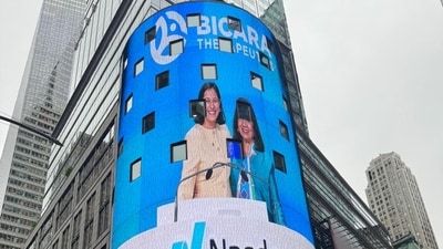 At Nasdaq's opening bell, Kiran Mazumdar-Shaw supported her niece Claire Mazumder as Bicara Therapeutics launched, raising a billion dollars. The Boston firm focuses on innovative therapies for solid tumors, signaling a promising future in cancer treatment. At Nasdaq's opening bell, Kiran Mazumdar-Shaw supported her niece Claire Mazumder as Bicara Therapeutics launched, raising a billion dollars. The Boston firm focuses on innovative therapies for solid tumors, signaling a promising future in cancer treatment.