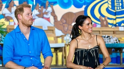 Prince Harry and Meghan Markle share important statement on US presidential election (Photo by ANDRES CASTILLA / Colombian Vice-Presidency / AFP) (AFP) Prince Harry and Meghan Markle share important statement on US presidential election (Photo by ANDRES CASTILLA / Colombian Vice-Presidency / AFP) (AFP)