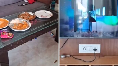 The image shows the mess that a Nainital homestay owner claims was created by guests from Delhi-NCR. (Instagram/thenatureviewvilla) The image shows the mess that a Nainital homestay owner claims was created by guests from Delhi-NCR. (Instagram/thenatureviewvilla)