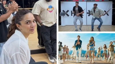 Kiara Advani recently reacted to Hrithik Roshan's dance moves during War 2 rehearsals. Kiara Advani recently reacted to Hrithik Roshan's dance moves during War 2 rehearsals.