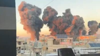 The Israeli military said Friday it carried out a “precise strike” on the central headquarters of Hezbollah in Beirut. (X / video screengrab)