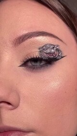 Moo Deng-inspired cartoon eye makeup (Photo: Instagram)