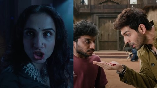 Vidya Balan leaves Kartik Aaryan petrified as Manjulika Vidya Balan leaves Kartik Aaryan petrified as Manjulika