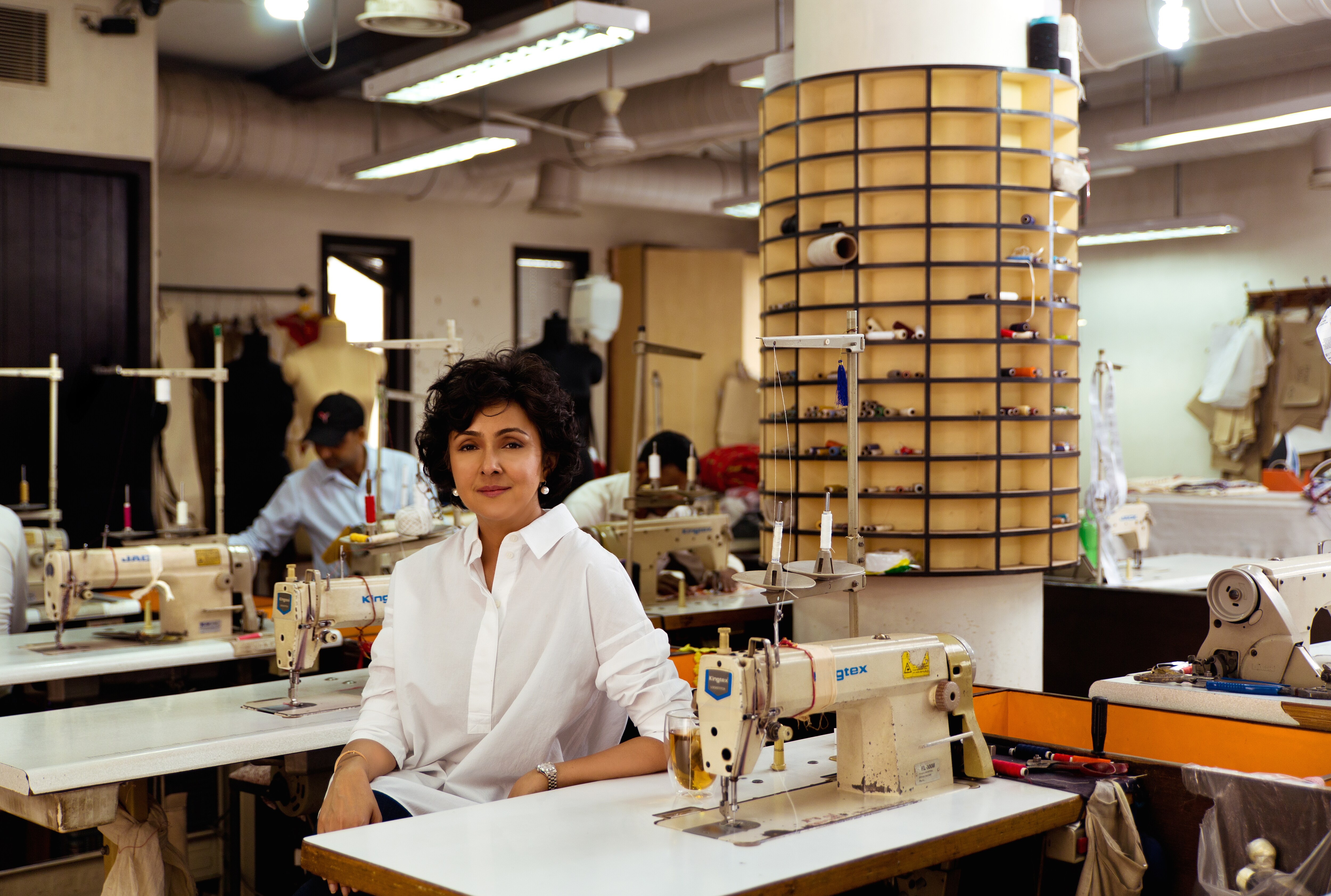 Payal Jain has maintained a year-wise physical and digital catalogue from the first year of her label. (Vicky, Payal Jain and Prabuddha Dasgupta)