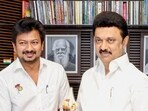 Udhayanidhi Stalin (L) with Tamil Nadu chief minister MK Stalin. 