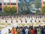 Screengrab from a video showing Onam celebrations at Infosys Bengaluru