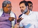 Karnataka chief minister Siddaramaiah with Lok Sabha leader of opposition Rahul Gandhi, Karnataka chief minister Siddaramaiah with Lok Sabha leader of opposition Rahul Gandhi,