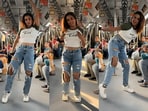A woman danced to 'Aaj Ki Raat' from Stree 2 in a metro. A woman danced to 'Aaj Ki Raat' from Stree 2 in a metro.
