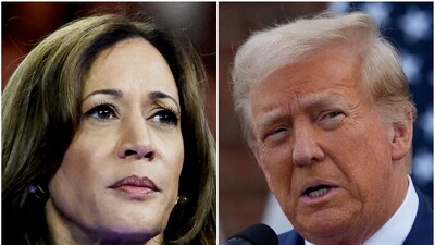 U.S. Vice President Kamala Harris in Milwaukee, Wisconsin, U.S. August 20, 2024 and former U.S. President Donald Trump in Bedminster, New Jersey, U.S., August 15, 2024 are seen in a combination of file photographs. REUTERS/Marco Bello, Jeenah Moon/File Photo (REUTERS) U.S. Vice President Kamala Harris in Milwaukee, Wisconsin, U.S. August 20, 2024 and former U.S. President Donald Trump in Bedminster, New Jersey, U.S., August 15, 2024 are seen in a combination of file photographs. REUTERS/Marco Bello, Jeenah Moon/File Photo (REUTERS)