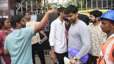 As per UPSC guidelines, candidates needed to carry their UPSC CSE Hall Tickets and other important documents to enter the exam hall. (Photo credits: Santosh Kumar) As per UPSC guidelines, candidates needed to carry their UPSC CSE Hall Tickets and other important documents to enter the exam hall. (Photo credits: Santosh Kumar)