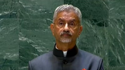 External affairs minister S Jaishankar addresses the United Nations General Assembly in New York. (YouTube/ANI) External affairs minister S Jaishankar addresses the United Nations General Assembly in New York. (YouTube/ANI)