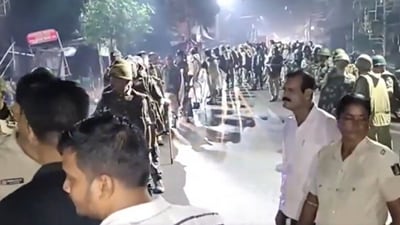 Several police personnel were stationed in Bhadrak district following the clashes on Friday. (ANI) Several police personnel were stationed in Bhadrak district following the clashes on Friday. (ANI)