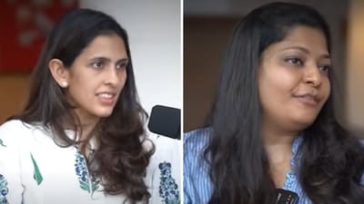 Shloka Mehta and her startup co-founder, Maniti Shah. (YouTube/@thekrishkotharishow) Shloka Mehta and her startup co-founder, Maniti Shah. (YouTube/@thekrishkotharishow)