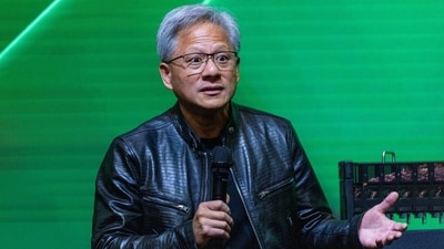 Jensen Huang, co-founder and chief executive officer of Nvidia Corp., during a news conference in Taipei, Taiwan, on Monday, June 4, 2024. (Annabelle Chih/Bloomberg) Jensen Huang, co-founder and chief executive officer of Nvidia Corp., during a news conference in Taipei, Taiwan, on Monday, June 4, 2024. (Annabelle Chih/Bloomberg)