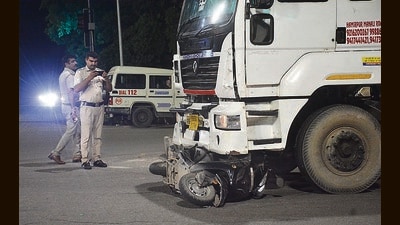 The truck involved in the crash was driven by Kirpal Singh, a resident of Daria, Chandigarh. He was arrested. (Sant Arora/HT)