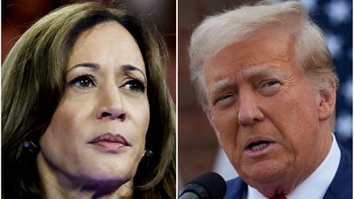 FILE PHOTO: U.S. Vice President Kamala Harris in Milwaukee, Wisconsin, U.S. August 20, 2024 and former U.S. President Donald Trump in Bedminster, New Jersey, U.S., August 15, 2024 are seen in a combination of file photographs. REUTERS/Marco Bello, Jeenah Moon/File Photo (REUTERS)