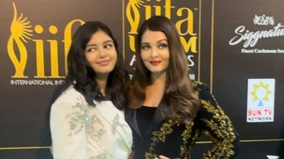 Aaradhya Bachchan and Aishwarya Rai attended the IIFA Utsavam ceremony in Abu Dhabi on Friday. Aaradhya Bachchan and Aishwarya Rai attended the IIFA Utsavam ceremony in Abu Dhabi on Friday.