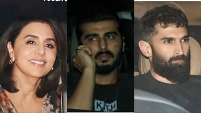 Neetu Kapoor, Arjun Kapoor, Aditya Roy Kapur celebrated Ranbir Kapoor's birthday. Neetu Kapoor, Arjun Kapoor, Aditya Roy Kapur celebrated Ranbir Kapoor's birthday.