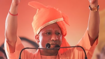Uttar Pradesh Chief Minister Yogi Adityanath addresses a public meeting for the ongoing J&K Assembly polls, in Jammu, Thursday, Sept 26, 2024. (PTI) Uttar Pradesh Chief Minister Yogi Adityanath addresses a public meeting for the ongoing J&K Assembly polls, in Jammu, Thursday, Sept 26, 2024. (PTI)