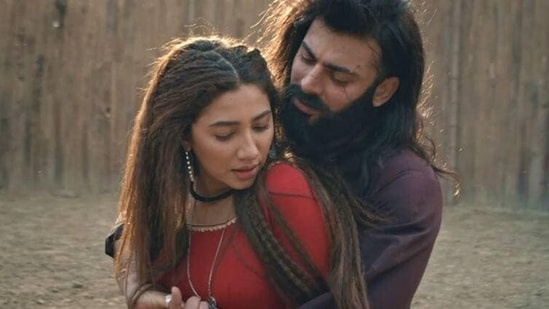 Mahira Khan and Fawad Khan in a still from The Legend of Maula Jatt.