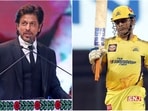 Shah Rukh Khan's remark on MS Dhoni went viral. Shah Rukh Khan's remark on MS Dhoni went viral.