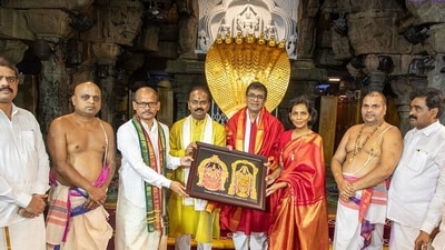 Chief Justice of India, Justice DY Chandrachud, visited the Tirumala Srivari temple. (X / @TTDevasthanams) Chief Justice of India, Justice DY Chandrachud, visited the Tirumala Srivari temple. (X / @TTDevasthanams)