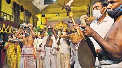 Hindu devotees visiting the Tirumala Tirupati Devasthanams temple. (AFP) Hindu devotees visiting the Tirumala Tirupati Devasthanams temple. (AFP)