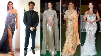Kriti Sanon, Shah Rukh Khan, Ananya Panday, Rekha and Nora Fatehi at IIFA Awards. Kriti Sanon, Shah Rukh Khan, Ananya Panday, Rekha and Nora Fatehi at IIFA Awards.