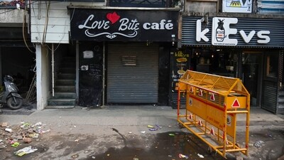 New Delhi, India - Aug. 26, 2024: A view of 'LoveBite Cafe,' where a firing incident occurred last night at Satya Niketan, near Delhi University's South Campus, in front of Venkateshwara College, in New Delhi, India, on Monday, August 26, 2024. (Photo by Vipin Kumar/ Hindustan Times)
(Story pics for Himani HT Metro) (Hindustan Times) New Delhi, India - Aug. 26, 2024: A view of 'LoveBite Cafe,' where a firing incident occurred last night at Satya Niketan, near Delhi University's South Campus, in front of Venkateshwara College, in New Delhi, India, on Monday, August 26, 2024. (Photo by Vipin Kumar/ Hindustan Times)
(Story pics for Himani HT Metro) (Hindustan Times)