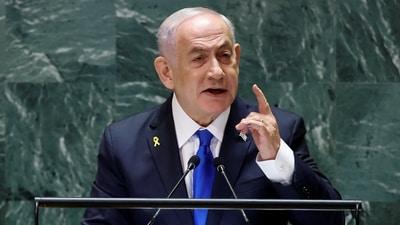 Israel's Prime Minister Benjamin Netanyahu addresses the 79th United Nations General Assembly at U.N. headquarters in New York, U.S., September 27, 2024.  REUTERS/Eduardo Munoz (REUTERS)