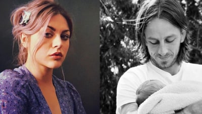 Frances Bean Cobain welcomed her first child with Riley Hawk earlier this month Frances Bean Cobain welcomed her first child with Riley Hawk earlier this month