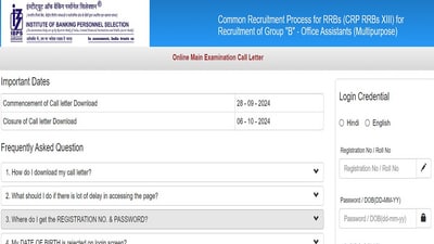 IBPS RRB Clerk Mains Admit Card 2024 out at ibps.in, download link here IBPS RRB Clerk Mains Admit Card 2024 out at ibps.in, download link here