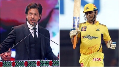 Shah Rukh Khan's remark on MS Dhoni went viral. (ANI/PTI) Shah Rukh Khan's remark on MS Dhoni went viral. (ANI/PTI)