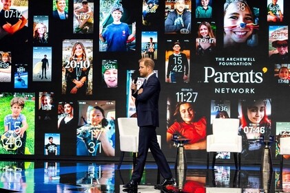 Prince Harry, Duke of Sussex speaks about social media's impact on children's mental health at the Clinton Global Initiative (CGI) on September 24, 2024 in New York City. Getty Images via AFP) (Getty Images via AFP) Prince Harry, Duke of Sussex speaks about social media's impact on children's mental health at the Clinton Global Initiative (CGI) on September 24, 2024 in New York City. Getty Images via AFP) (Getty Images via AFP)
