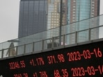 World shares dipped from record highs amid Middle East tensions, while China's stocks surged 8.5% due to government stimulus. U.S. futures fell 0.3%, and European stocks declined nearly 1% amid poor auto sector outlooks. The dollar firmed, and gold approached $2,685 an ounce.