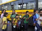  Many school buses in Bengaluru were found violating traffic rules and even involved in reckless driving. (Representative picture)