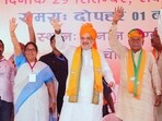 Union Home Minister Amit Shah during an election campaign in Haryana. Union Home Minister Amit Shah during an election campaign in Haryana.