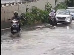 Road got submerged in Bengaluru's Kalyan Nagar. Road got submerged in Bengaluru's Kalyan Nagar.