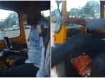 Auto-rickshaw driver attacks car driver in Pune (Screengrab)