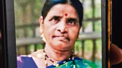 45-year-old Vimal Gaikwad lost her life after falling into an overflowing nullah in the MIDC area of Andheri during heavy rains in Mumbai. (Raju Shinde/HT Photo) 45-year-old Vimal Gaikwad lost her life after falling into an overflowing nullah in the MIDC area of Andheri during heavy rains in Mumbai. (Raju Shinde/HT Photo)