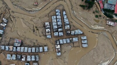 In this aerial image of the Kathmandu valley, a locality is swamped in mud in Kathmandu, Nepal, Monday, Sept. 30, 2024 in the aftermath of a flood caused by heavy rains. (AP) In this aerial image of the Kathmandu valley, a locality is swamped in mud in Kathmandu, Nepal, Monday, Sept. 30, 2024 in the aftermath of a flood caused by heavy rains. (AP)