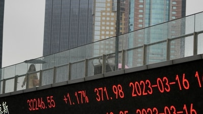 World shares dipped from record highs amid Middle East tensions, while China's stocks surged 8.5% due to government stimulus. U.S. futures fell 0.3%, and European stocks declined nearly 1% amid poor auto sector outlooks. The dollar firmed, and gold approached $2,685 an ounce. (Reuters)