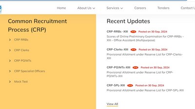 IBPS PO, Clerk, Specialist Officer provisional allotment list 2024 has been released at ibps.in. IBPS PO, Clerk, Specialist Officer provisional allotment list 2024 has been released at ibps.in.