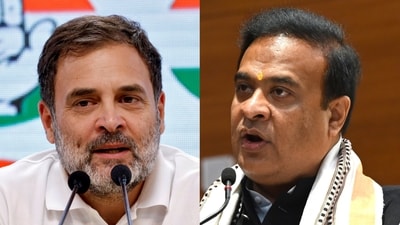 Congress leader Rahul Gandhi (L) and Assam CM Himanta Biswa Sarma (R) (HT file)