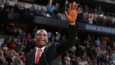 FILE - Retired Denver Nuggets center Dikembe Mutombo waves to the crowd as his jersey number was retired by the team during halftime of the Nuggets' NBA basketball game against the Portland Trail Blazers on Saturday, Oct. 29, 2016, in Denver. (AP Photo/David Zalubowski, File) (AP) FILE - Retired Denver Nuggets center Dikembe Mutombo waves to the crowd as his jersey number was retired by the team during halftime of the Nuggets' NBA basketball game against the Portland Trail Blazers on Saturday, Oct. 29, 2016, in Denver. (AP Photo/David Zalubowski, File) (AP)