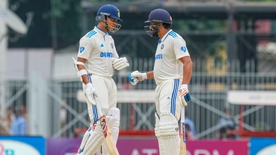 Yashasvi Jaiswal (L) and Rohit Sharma became part of history. (PTI)