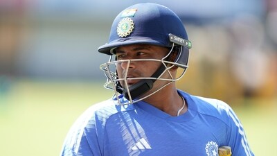 India's Sarfaraz Khan in a training session ahead of the first Test against Bangladesh. (AP) India's Sarfaraz Khan in a training session ahead of the first Test against Bangladesh. (AP)