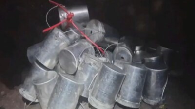 The IED recovered from the Maoist hideout. (Sourced image.) The IED recovered from the Maoist hideout. (Sourced image.)