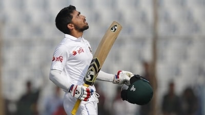 Mominul Haque scored a strong century against India in the Kanpur Test. (AP) Mominul Haque scored a strong century against India in the Kanpur Test. (AP)