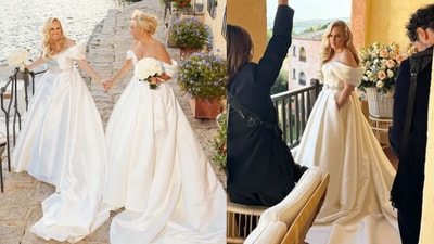Rebel Wilson married Ramona Agruma in a dreamy destination wedding on Saturday (Instagram) Rebel Wilson married Ramona Agruma in a dreamy destination wedding on Saturday (Instagram)